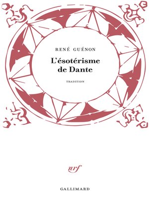cover image of L'ésotérisme de Dante